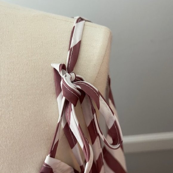 Brown and White Stripped Sundress - Picture 2 of 3